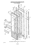 REFRIGERATOR DOOR , LIT/OPTIONAL Diagram and Parts List for KSRF42DTX01  KitchenAid Refrigerator