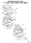 REFRIGERATOR SHELF PARTS Diagram and Parts List for KSRD22FKBL15  KitchenAid Refrigerator