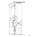 BRAKE AND DRIVE TUBE Diagram and Parts List for 4LA6300XXW1  Whirlpool Washer