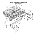 UPPER RACK AND TRACK Diagram and Parts List for KUDJ230YAL2  KitchenAid Dishwasher