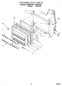 FREEZER DOOR Diagram and Parts List for TT18HKXAN01  Estate Refrigerator