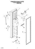 FREEZER DOOR PARTS Diagram and Parts List for KSRW25CRSS03  KitchenAid Refrigerator