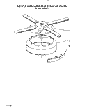 LOWER WASHARM AND STRAINER Diagram and Parts List for KUDS220T3  KitchenAid Dishwasher