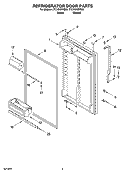 REFRIGERATOR DOOR PARTS Diagram and Parts List for CT21GKXRT02  Crosley Refrigerator