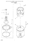 AGITATOR, BASKET AND TUB Diagram and Parts List for CCW2762EW0  Whirlpool Washer