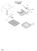 OVEN PARTS Diagram and Parts List for GJP84201  Whirlpool Range