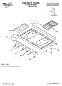 COOKTOP PARTS Diagram and Parts List for SF303PEPQ0  Whirlpool Range