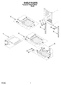 SHELF PARTS Diagram and Parts List for KUWO24LSBX00  KitchenAid Wine and Beverage Cooler
