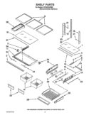 SHELF PARTS Diagram and Parts List for KFIS25XVMS9  KitchenAid Refrigerator