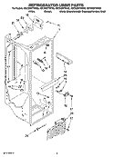 REFRIGERATOR LINER PARTS Diagram and Parts List for KSCS23FTMS02  KitchenAid Refrigerator