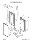 REFRIGERATOR DOOR Diagram and Parts List for KBFS22EWBL7  KitchenAid Refrigerator