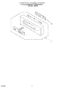 CONTROL PANEL, LITERATURE Diagram and Parts List for KEBS247DBL1  KitchenAid Wall Oven