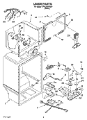 LINER PARTS Diagram and Parts List for ET8CHEXSQ01  Whirlpool Refrigerator