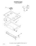 COOK TOP Diagram and Parts List for SF300PEPW0  Whirlpool Range