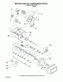 MOTOR AND ICE CONTAINER PARTS Diagram and Parts List for IS25CFXTQ02  Inglis Refrigerator