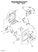 DISPENSER FRONT PARTS Diagram and Parts List for TS22AFXKT07  Estate Refrigerator