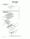 SHELF PARTS Diagram and Parts List for IK8TXCWFXW00  Whirlpool Refrigerator