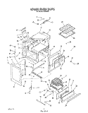 LOWER OVEN Diagram and Parts List for H6358W1  Roper Range