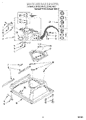 MACHINE BASE Diagram and Parts List for 2LSR5233BQ2  Whirlpool Washer