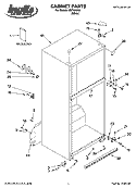 CABINET PARTS Diagram and Parts List for IMT186304  Inglis Refrigerator