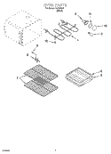 OVEN PARTS Diagram and Parts List for GJP84901  Whirlpool Range
