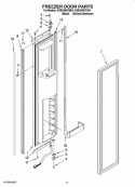 FREEZER DOOR PARTS Diagram and Parts List for KSSO48QTB03  KitchenAid Refrigerator
