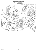 BULKHEAD PARTS, OPTIONAL PARTS (NOT INCLUDED) Diagram and Parts List for WED5521SQ0  Whirlpool Dryer