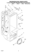REFRIGERATOR LINER PARTS Diagram and Parts List for KSRA22ILBL02  KitchenAid Refrigerator