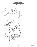 CABINET Diagram and Parts List for KEMS377YBL0  KitchenAid Wall Oven