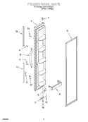 FREEZER DOOR Diagram and Parts List for GD22DKXFW01  Whirlpool Refrigerator