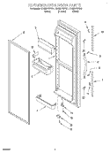 REFRIGERATOR DOOR Diagram and Parts List for GD25DFXFB01  Whirlpool Refrigerator