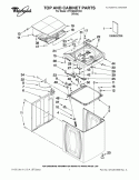 TOP AND CABINET PARTS Diagram and Parts List for WTW6340WW0  Whirlpool Washer