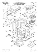 OVEN Diagram and Parts List for SB160PEEB9  Whirlpool Wall Oven