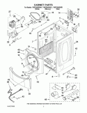 CABINET PARTS Diagram and Parts List for YWED9450WL1  Whirlpool Dryer