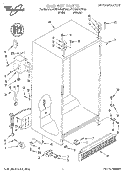 CABINET Diagram and Parts List for 4YED25DQFN00  Whirlpool Refrigerator