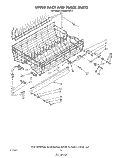 UPPER RACK AND TRACK Diagram and Parts List for 4KUDA22ST1  KitchenAid Dishwasher