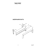 BACKGUARD Diagram and Parts List for SF305BEWQ0  Whirlpool Range