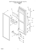 REFRIGERATOR DOOR Diagram and Parts List for 7GD25DFXFW02  Whirlpool Refrigerator