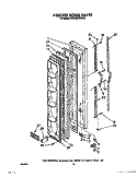 FREEZER DOOR Diagram and Parts List for 8ED20ZKXXN00  Whirlpool Refrigerator