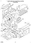 AIR FLOW AND CONTROL Diagram and Parts List for R243A2  Whirlpool Air Conditioner