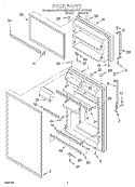DOOR Diagram and Parts List for 3VET19NKFN02  Whirlpool Refrigerator
