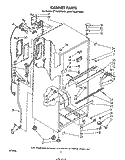 CABINET Diagram and Parts List for ET18JMXSW01  Whirlpool Refrigerator