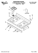COOKTOP PARTS Diagram and Parts List for YSF379LEKB0  Whirlpool Range
