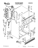 CABINET Diagram and Parts List for ET18ZKXWW00  Whirlpool Refrigerator
