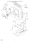 AIR FLOW AND CONTROL, LITERATURE Diagram and Parts List for DH25J3  Whirlpool Dehumidifier