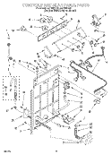 CONTROLS AND REAR PANEL Diagram and Parts List for LSR8300EQ0  Whirlpool Washer