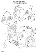 SECTION Diagram and Parts List for LER7620LW0  Whirlpool Dryer