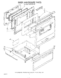 DOOR AND DRAWER Diagram and Parts List for KERS500SWB1  KitchenAid Range