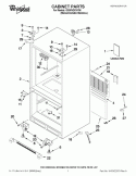 CABINET PARTS Diagram and Parts List for GX5FHDXVY06  Whirlpool Refrigerator