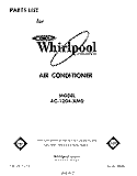 SECTION Diagram and Parts List for AC1204XM0  Whirlpool Air Conditioner